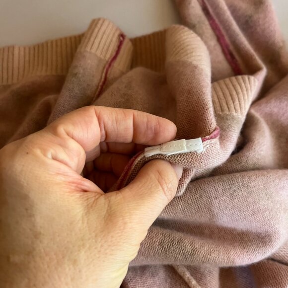 A by Anthropologie Size S The Cashmere Collection Sweater Pink Tie Dye - Picture 3 of 8